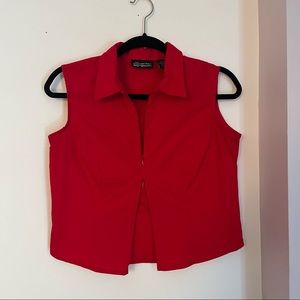 No Boundaries Zipper Collared Sleeveless Tank